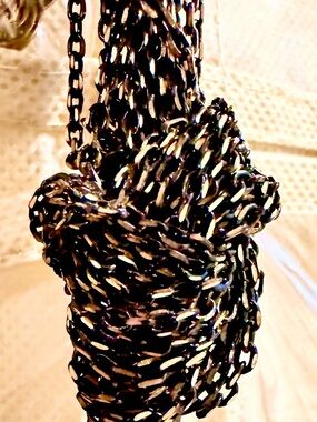 Cache Black and Gold Multi-Strand Layered Necklace
